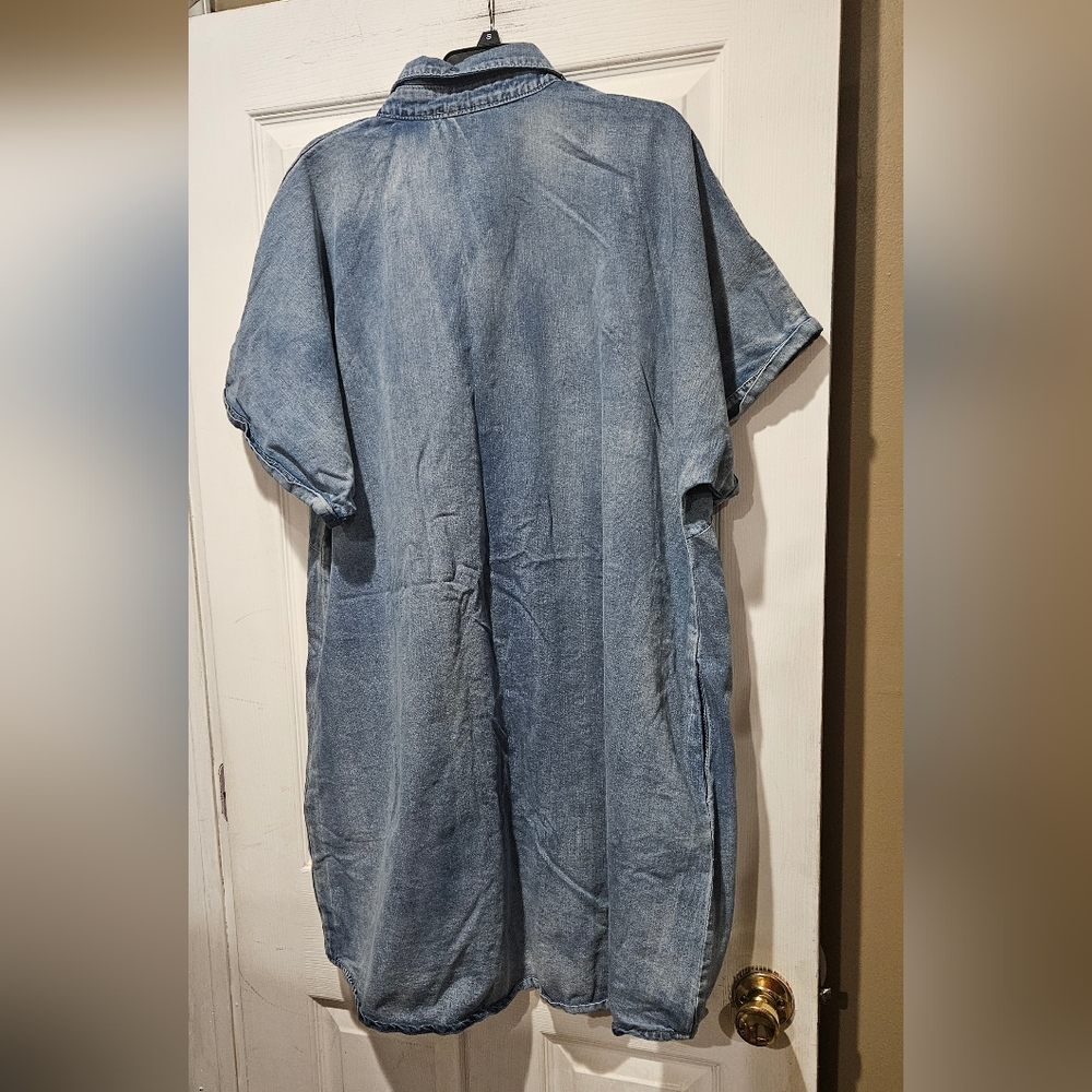 CITY CHIC DENIM SHIRT DRESS - Picture 2 of 2